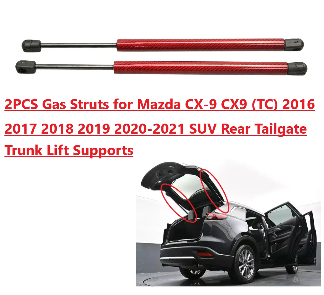 

2PCS Gas Struts for Mazda CX-9 CX9 (TC) 2016 2017 2018-2021 SUV Rear Tailgate Trunk Lift Supports Springs Shock Absorber Dampers