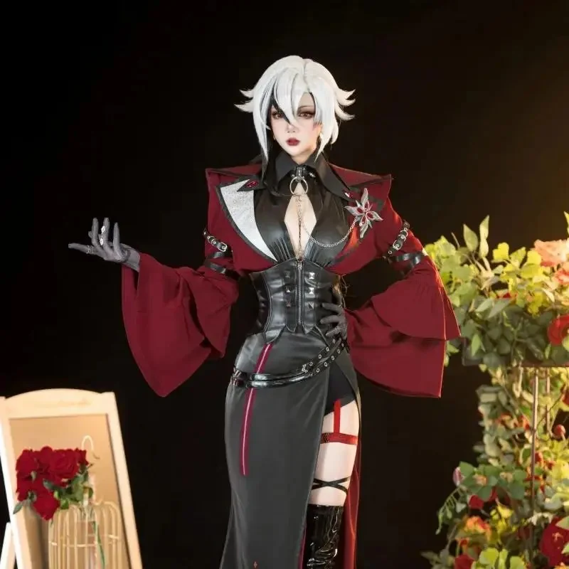 AUF LAGER UWOWO Genshin Impact Cosplay Fanart Arlecchino The Knave Music Concert Cosplay-Kostüm Spielkostüm Halloween-Kostüm
