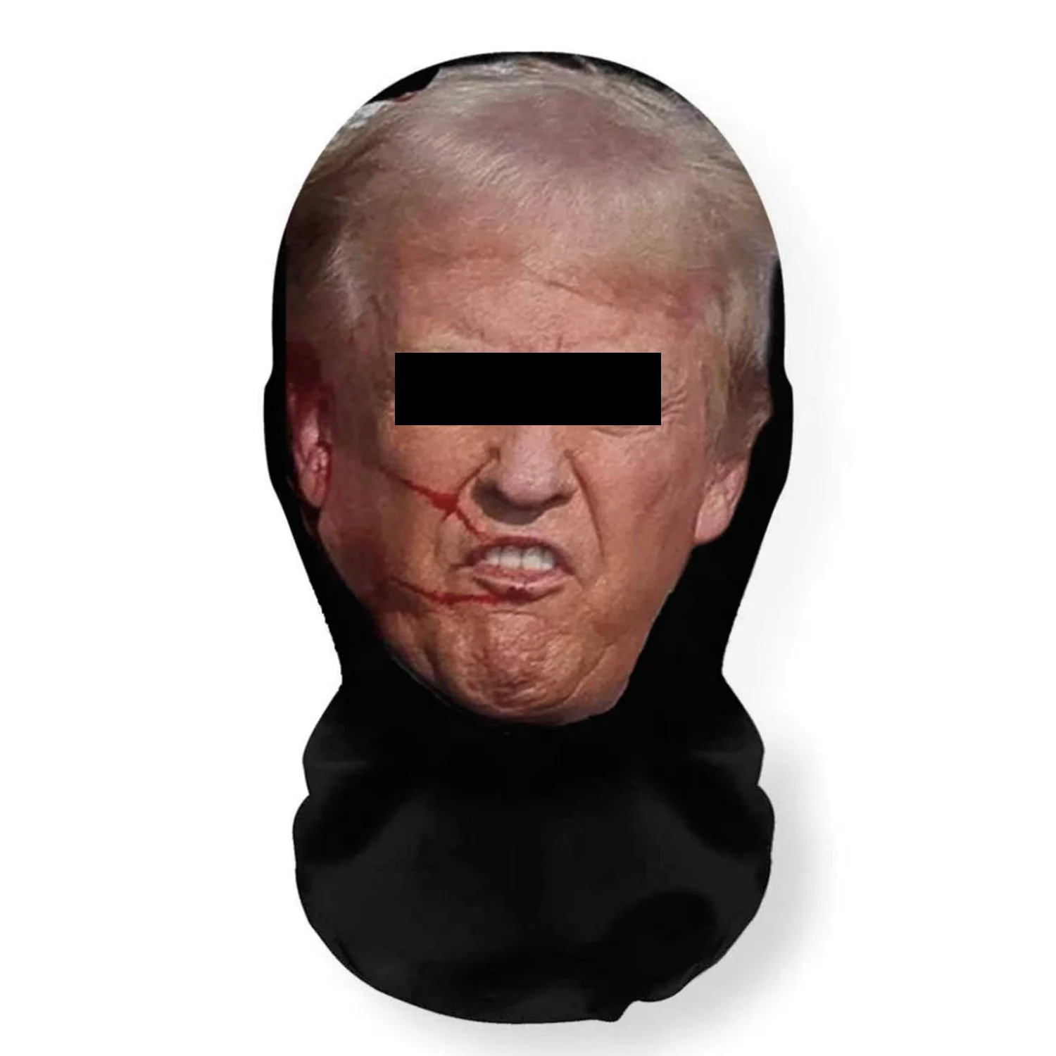 1pcs Funny 3D Printed Full Face Mask with Hair & Expressions, Breathable Mesh Headgear for Halloween & Cosplay, Role Play Costume with Windproof Polyester Fabric for Men & Women, Funny Face Mask, Christmas Party Headwear, Costume Accessories