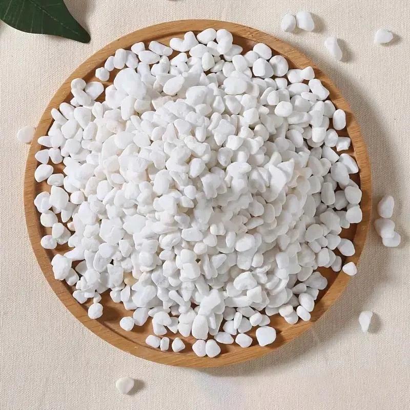 200g Natural River Rocks for Garden Landscaping White Pebbles Decorative Stones for Plants-Succulent & Cacti Potting