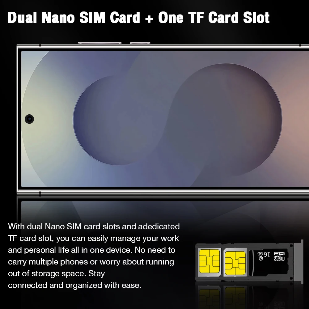 New S25 Ultra Hot Original Intelligent 5g Dual Card Android14 System Global Version 8000mah Battery Facial Recognition Function