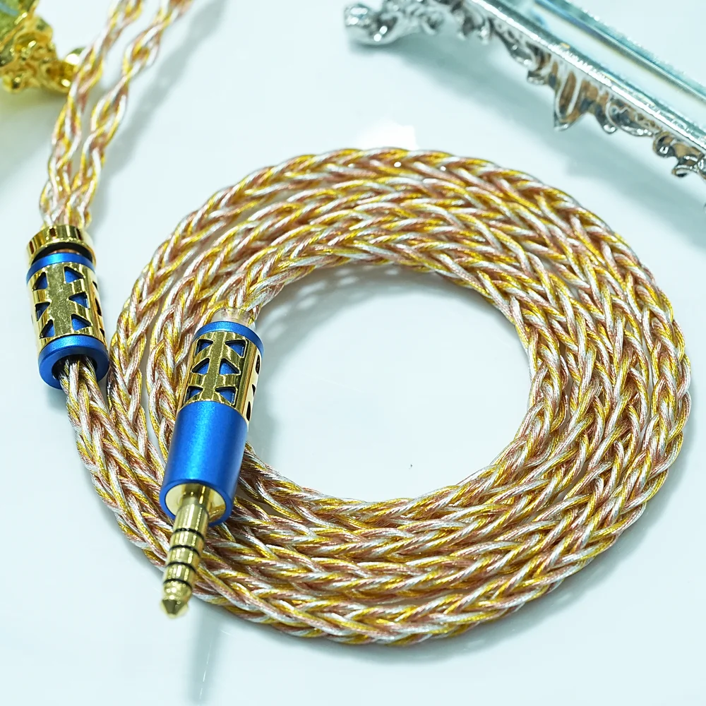 

XINHS X32 8-жильный 7N монокристаллический медный посеребренный кабель для обновления наушников 0,78 мм Встраиваемый 2-контактный, 3,5 мм/4,4 мм