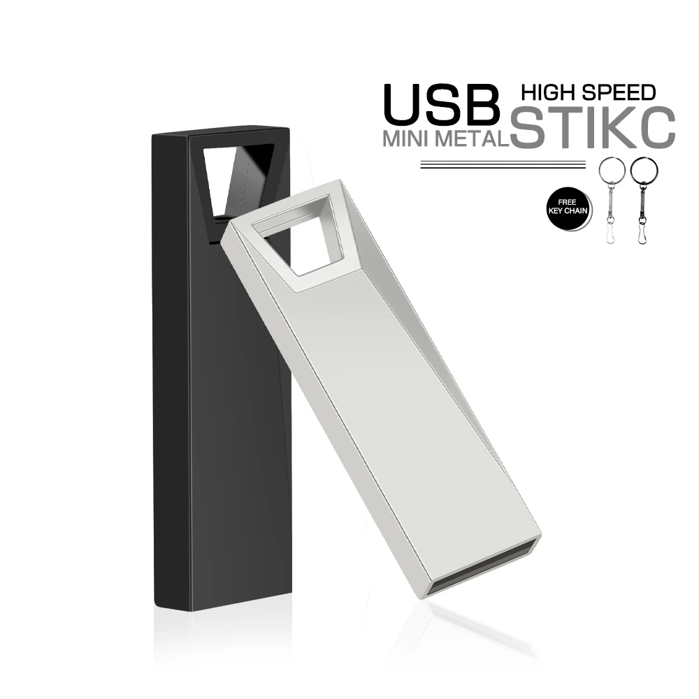 

JASTER Metal USB Flash Drive 128GB Free Key Chain Memory Stick 64GB High Speed Pen Drive 32GB Black USB Stick 16GB Business Gift