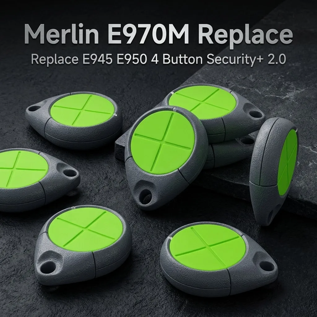 For Merlin Australia Opener E945 E950 E970M 4 Button Roller Door Clicker Security+ 2.0 Rolling Code Transmitter for Garage Gate