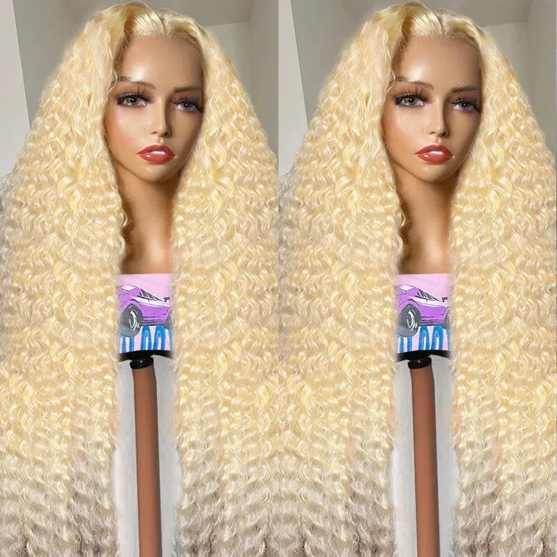 

613 Blonde Curly Wigs human hair lace frontal wig 13x4 13x6 HD lace frontal wig human hair For Black Women wigs human hair