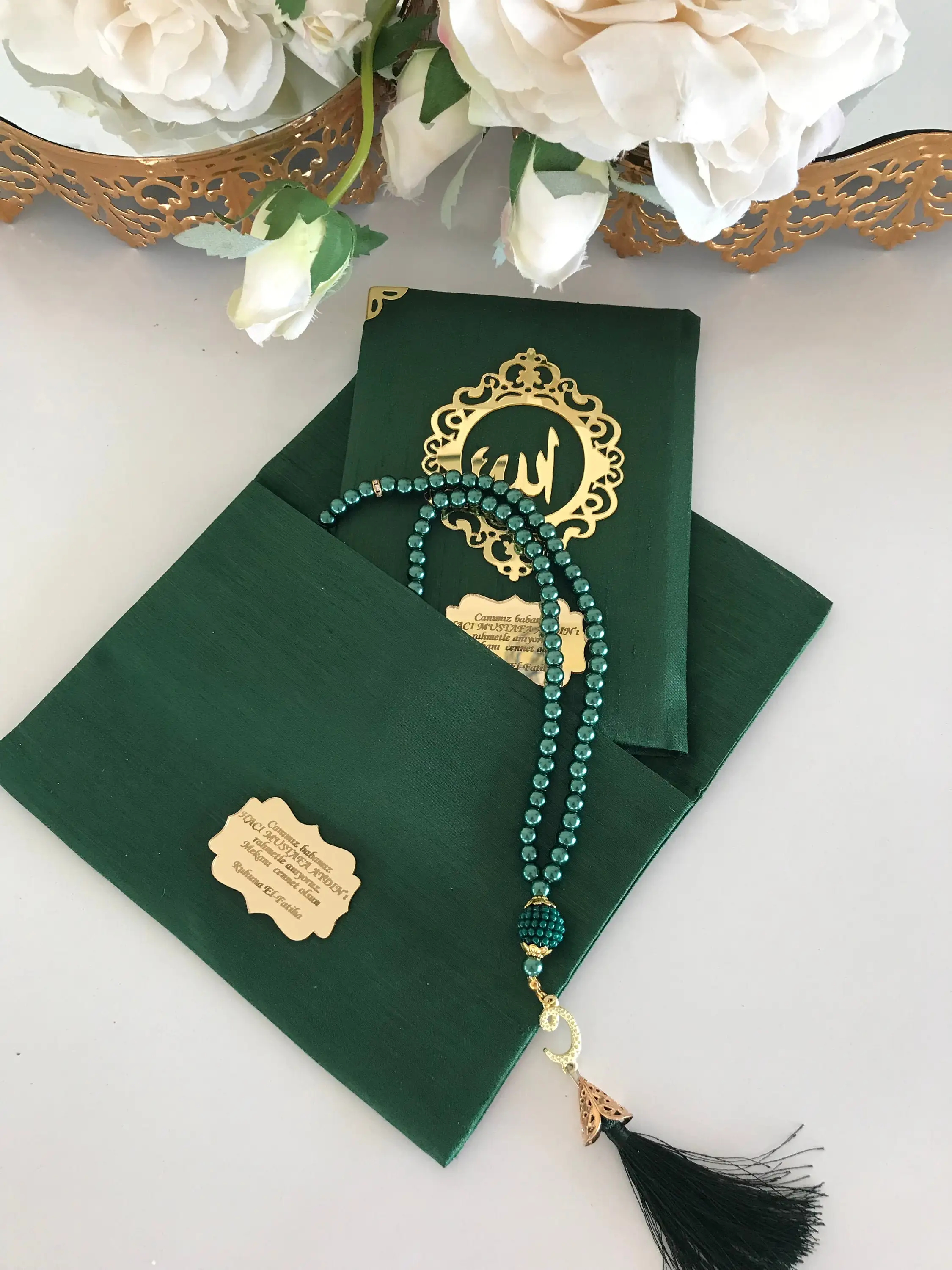 

10 PCs Islamic Gift, Green Yaseen Gift Set, Yaseen Favor, Yaseen Book With Shantug Bag, Tasbeeh Gift, Muslim Favors, Islamic