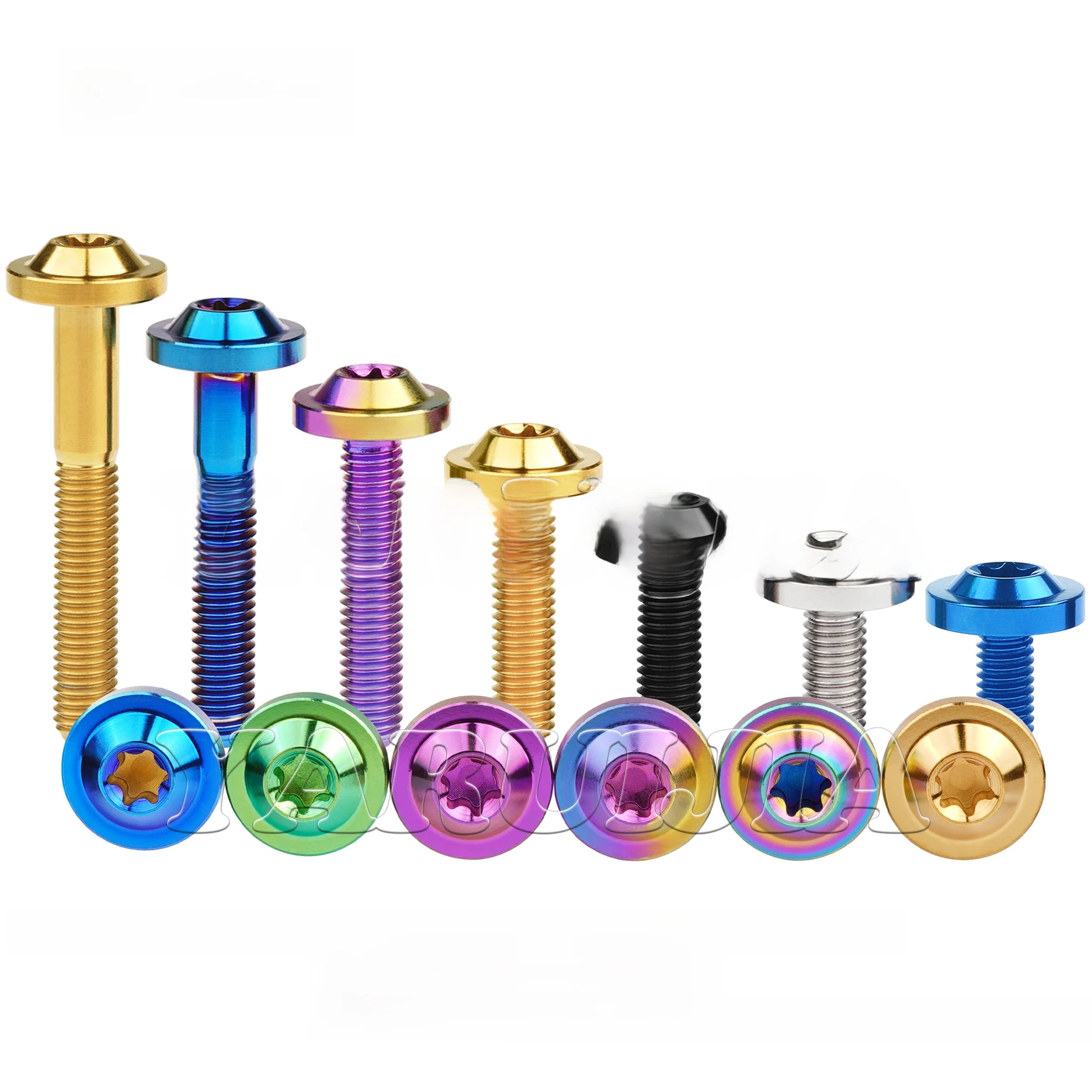 Yaruijia – boulons en titane M5/M6/M8x10/12/15/20/25/30/35/40/50/60/70mm, vis à tête Torx pour fixations de Modification de moto