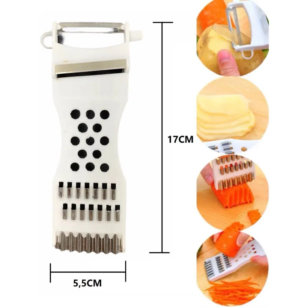 Descascador Ralador Fatiador Espaguete De Legumes Fruta 5 em 1