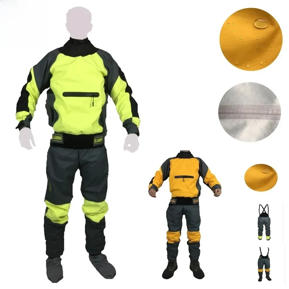 AliExpress ELUANSHI 2022 Waterproof Breathable Clothing For Kayak Skiing Fishing Kayaking Boating Rafting drysuit Vest Jacket Cycling Raincoat