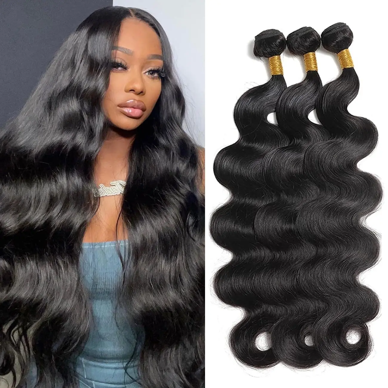 

100% Unprocessed Malaysian Remy Human Hair Weave Extensions Wet and Wavy Hair Bundles cheveux humain 12A Water Wave Bundle Deals