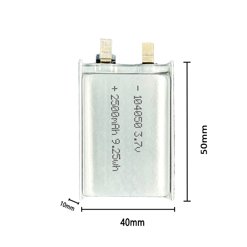 

2500 мАч, 3,7 В, 104050, литий-ионная полимерная аккумуляторная батарея для блоков питания, светодиодные устройства, инструменты «сделай сам», совместимые с 803450 903048