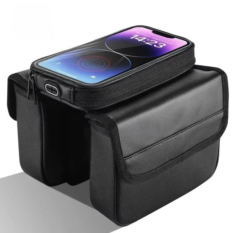AliExpress West Biking WEST BIKING Waterproof Bicycle Front Frame Bag Double Pouch & 7.2 Inch Phone Touch Screen Bag Cycling Travel MTB Top Tube Bag