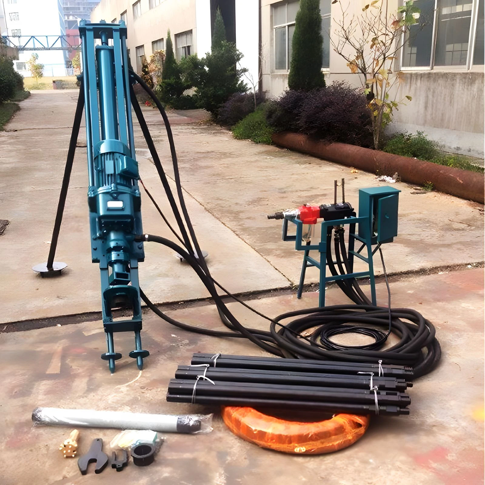 Cheap Small Borehole Portable DTH Rack drill rig Pneumatic simple ROCK Drill Rotary gold Mine Drilling Rig