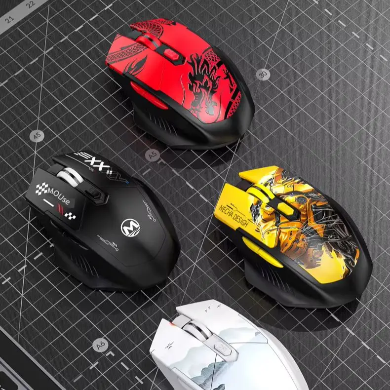 

Wireless 2.4G Bluetooth Dual Mode Mouse Silent Rechargeable Optical Gaming Office Notebook Desktop Computer Ergonomic Mouse