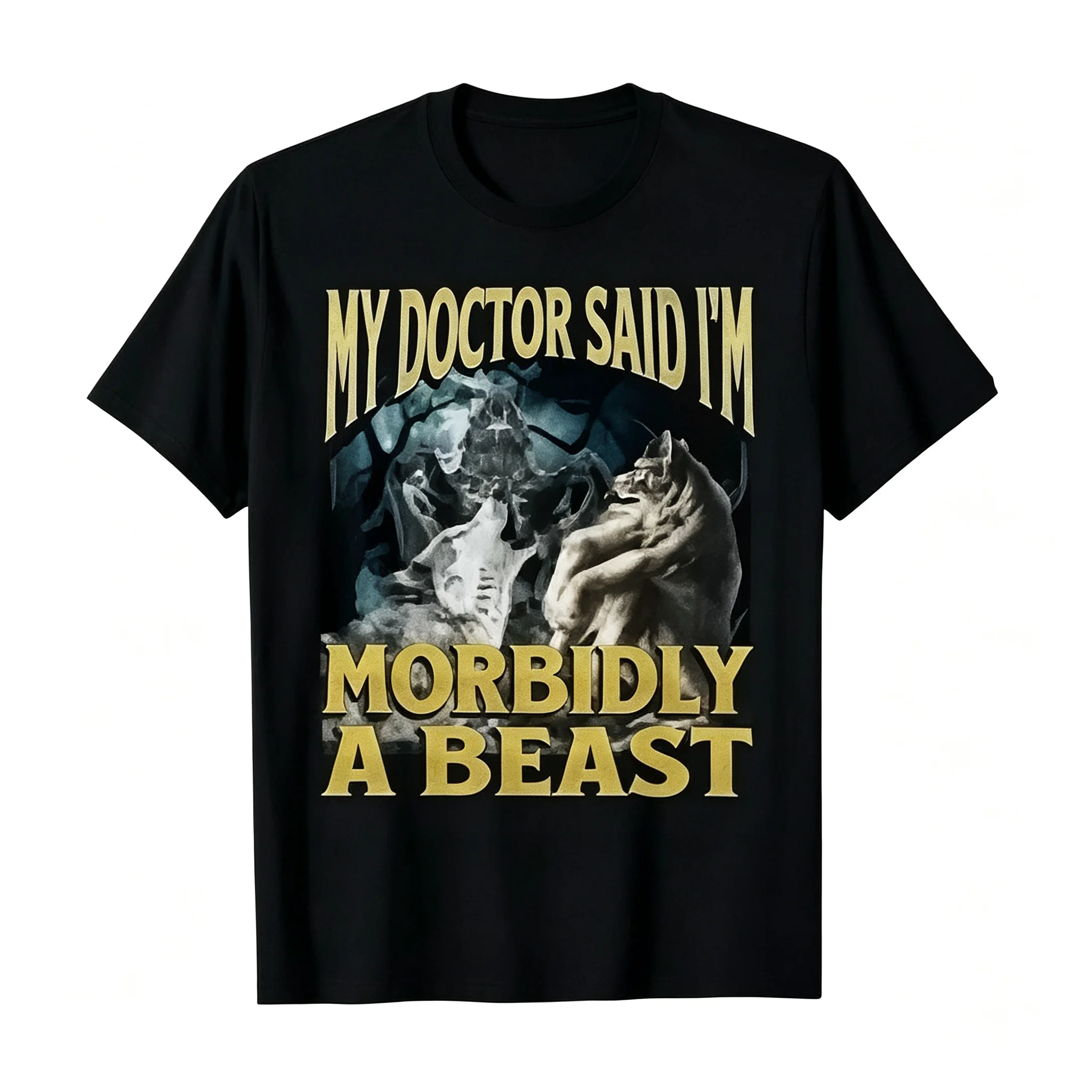 Funny Alpha Werewolf Meme T Shirt Men 