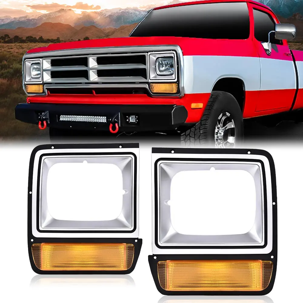 

Лампы фары с угловым парковочным фонарем подходят для Dodge Pickup Truck 1986-1990 4249810, Ch2513122, 4249811, Ch25122