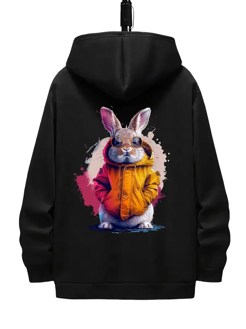 

2024 new men's high-quality hooded sweatshirt, y2k creative printed breathable men's sports street sweatshirt