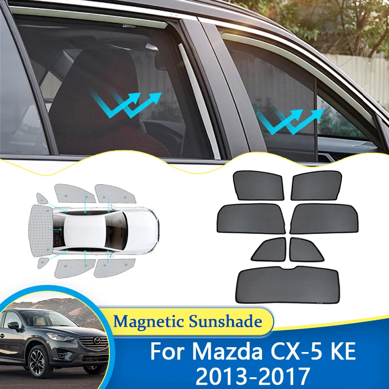 

For Mazda CX-5 KE 2013 2014 2015 2016 2017 Magnetic Sunshade Window Visor Sun Shields Shades Curtain Net Mesh Car Accessories