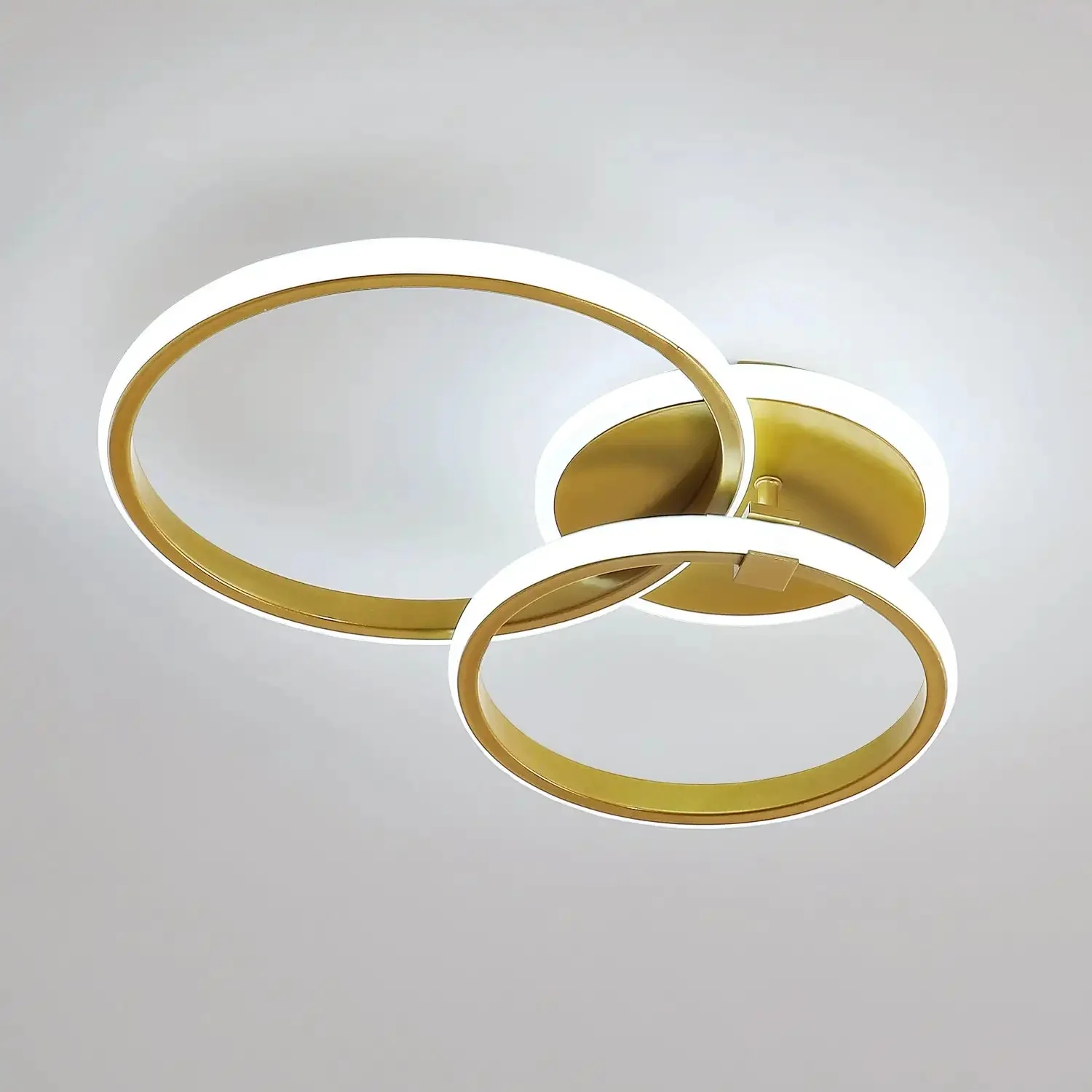 Modern LED Ceiling Light, 42W 3500LM Round Ceiling Lamp, LED Chandelier Ceiling Light Made of Aluminum and Acrylic for Bedroom