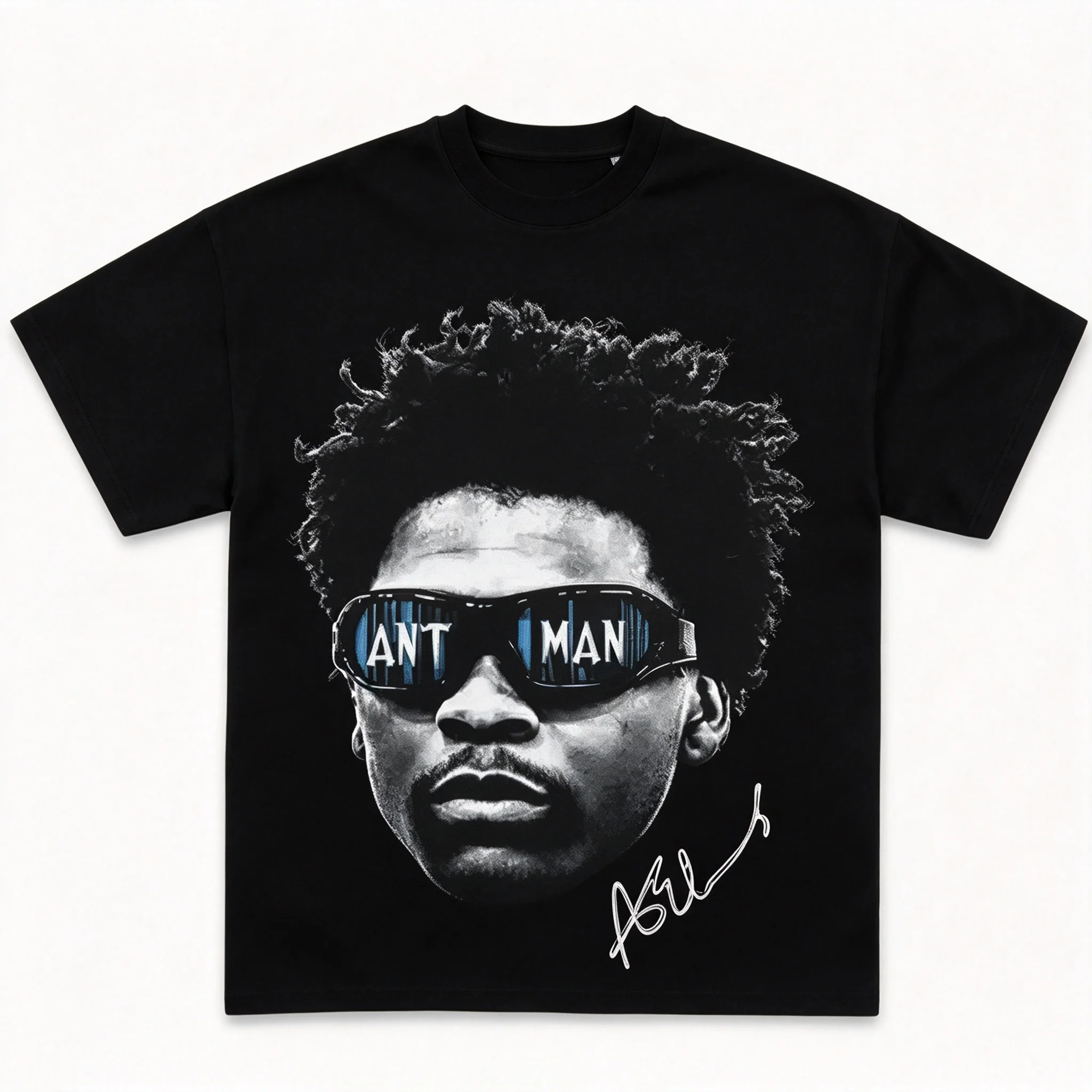 Anthony Edwards Ant Man Signature Graphic T Shirt, 100% Cotton Vintage Basketball Star Oversized Tee, Minnesota Timberwolves Fans Streetwear Unisex Short Sleeve T-shirt