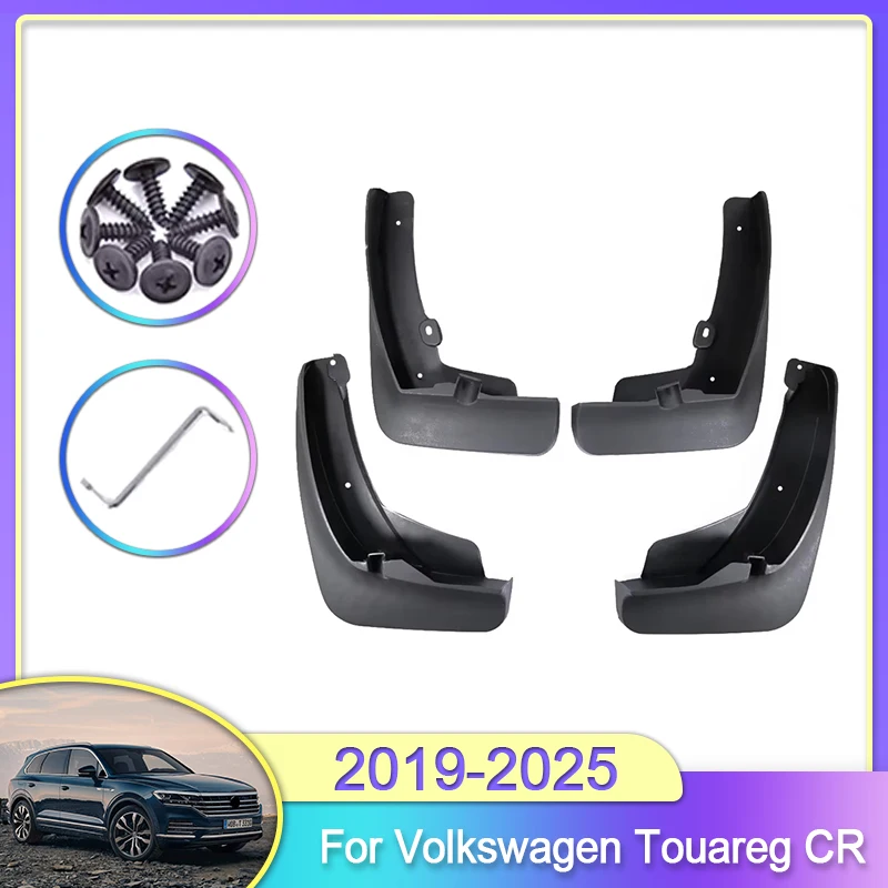 Mud Flap For Volkswagen VW Touareg CR 2019 2020 2021 2022 2023 2024 2025 Mudguard Guard Splash Flap Mudguards Fender Accessories