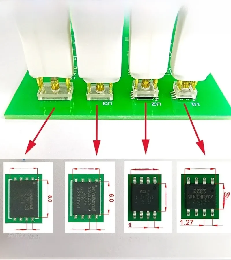 4 sztuki dla Sop8 Soic8 chip pobierz sonda do nagrywania i zapisu sprężynowa igła flash eeprom chip burner kabel Sop8 Soic8 chip — zdjęcie 2