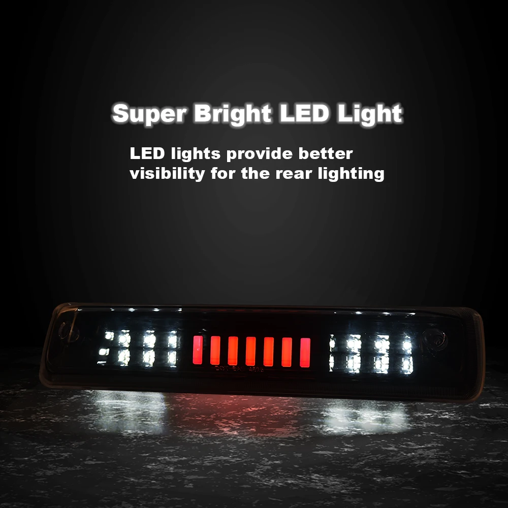 Led الفرامل الثالثة ضوء البضائع مصباح أسود/واضح صالح ل 2015-18 كولورادو/Gmc كانيون مقاوم للماء سنوبروف الغبار اكسسوارات السيارات