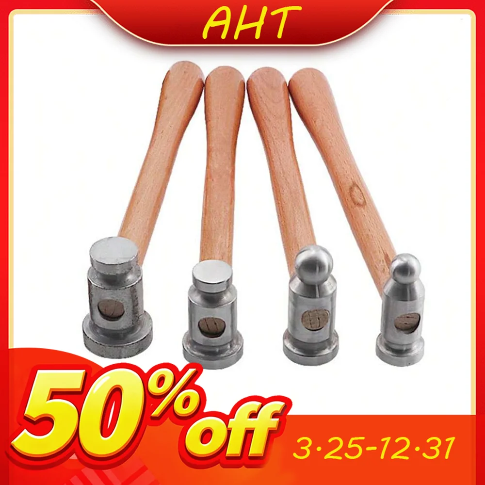 

AHT Metal Forming Doming Hammer Set with Wooden Handle for Jewelry Making Goldsmith Shaping Texturing DIY Craft Repair Tool Kit