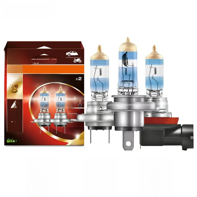 OSRAM Night Breaker 220 Car Lamps H4 H7 H11 Halogen Headlight +220% Power Bright +150m Long Beam Original Light 12V Germany, 2x