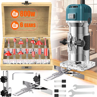 800W Wood Router Electric Trimmer Woodworking Trimming Slotting Machine Electric Wood Milling Power Tool for Engraving Machine