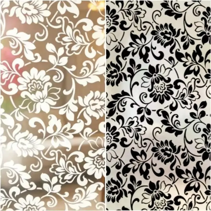 Privacy Film Heat Control, Anti-UV, Privacy Window Film Non-Adhesive Window Film Stickers for Home