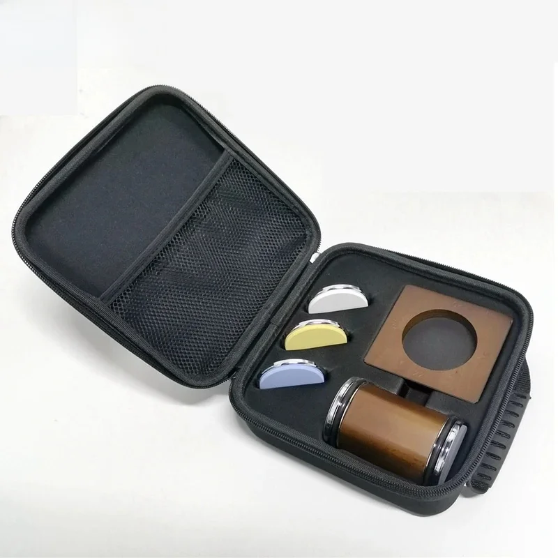 Magnetischer Rollmesser-Schärfer mit 4-Winkel-Basis, 5 Arten Schleifscheiben, EVA-Schutz, Geschenkbox