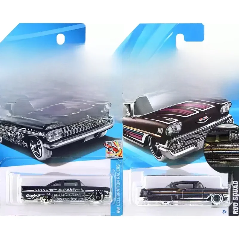 2025E Original Hot Wheels Voiture 58 Chevy Impala jouets pour garçons 1/64 moulé sous pression Voiture alliage modèle tige équipe Collection cadeau d'anniversaire