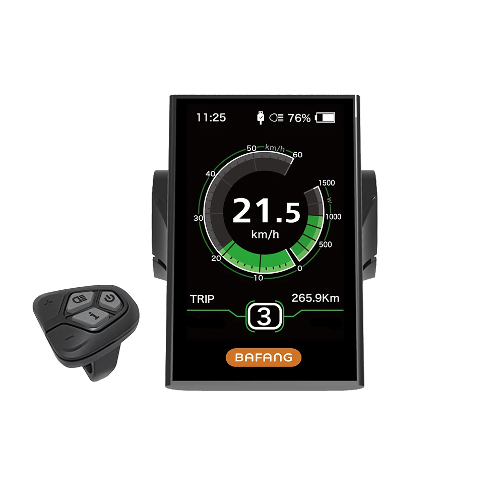 [EU Direktversand] UART-Protokoll BAFANG E-Bike Display DPC18 3,5 Zoll E-Bike Bildschirm für BBS01B BBS02B HD Mittelmotor mit 0-9 PAS-Stufen