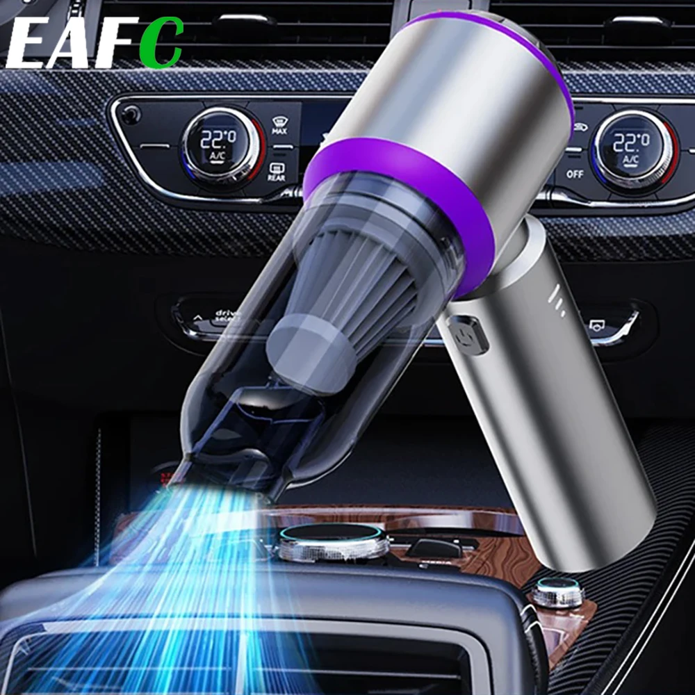 EAFC Handstaubsauger für Autos, 16000 PA, tragbar, kabellos, mit mehreren Düsen, lange Standby-Zeit, für Auto, Zuhause, Haustiere, Büro