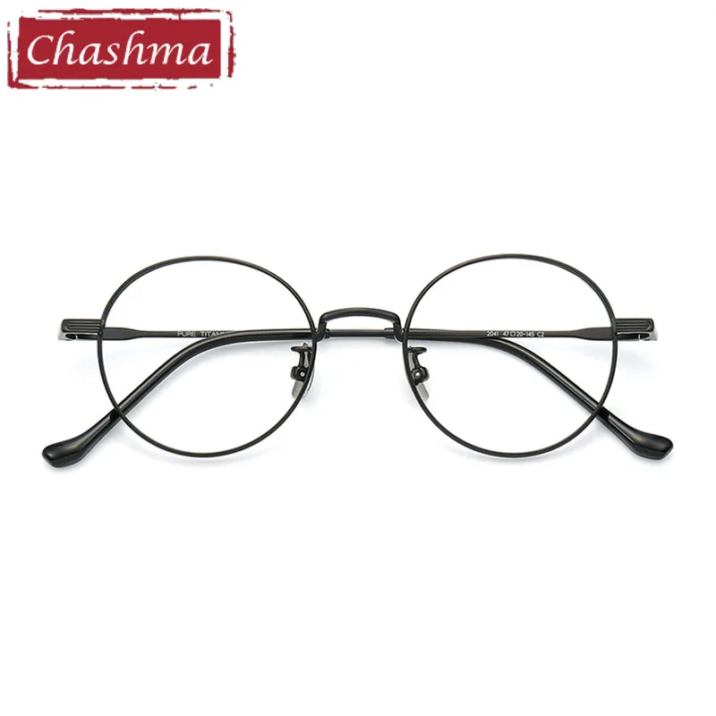 Chashma Pure Titanium Round Optical Eyeglasses Vintage Spectacle Retro Light 9 g Prescription Glasses Frames Fashion Eyewear