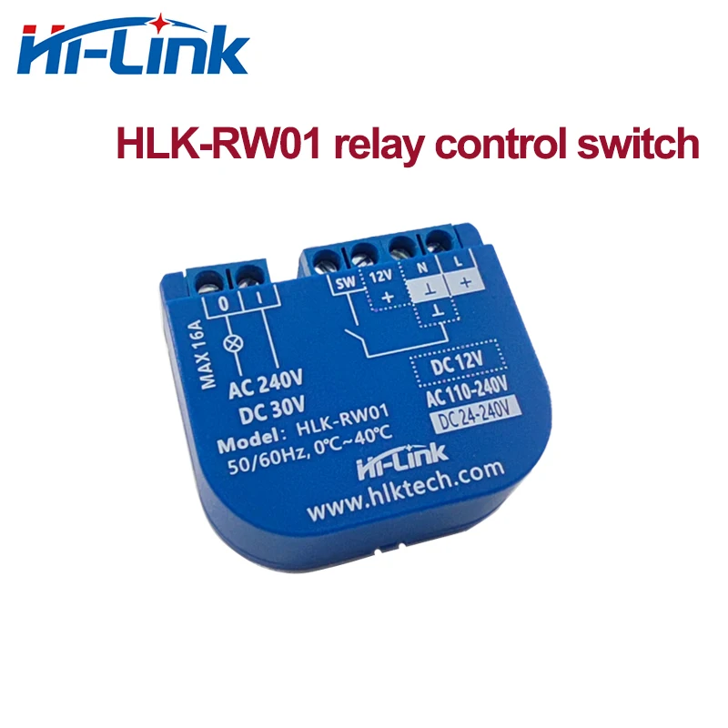 110-240Vac/24-240Vdc/12V 1A Single Channel Relay Control Switch HLK-RW01 with APP/Alexa