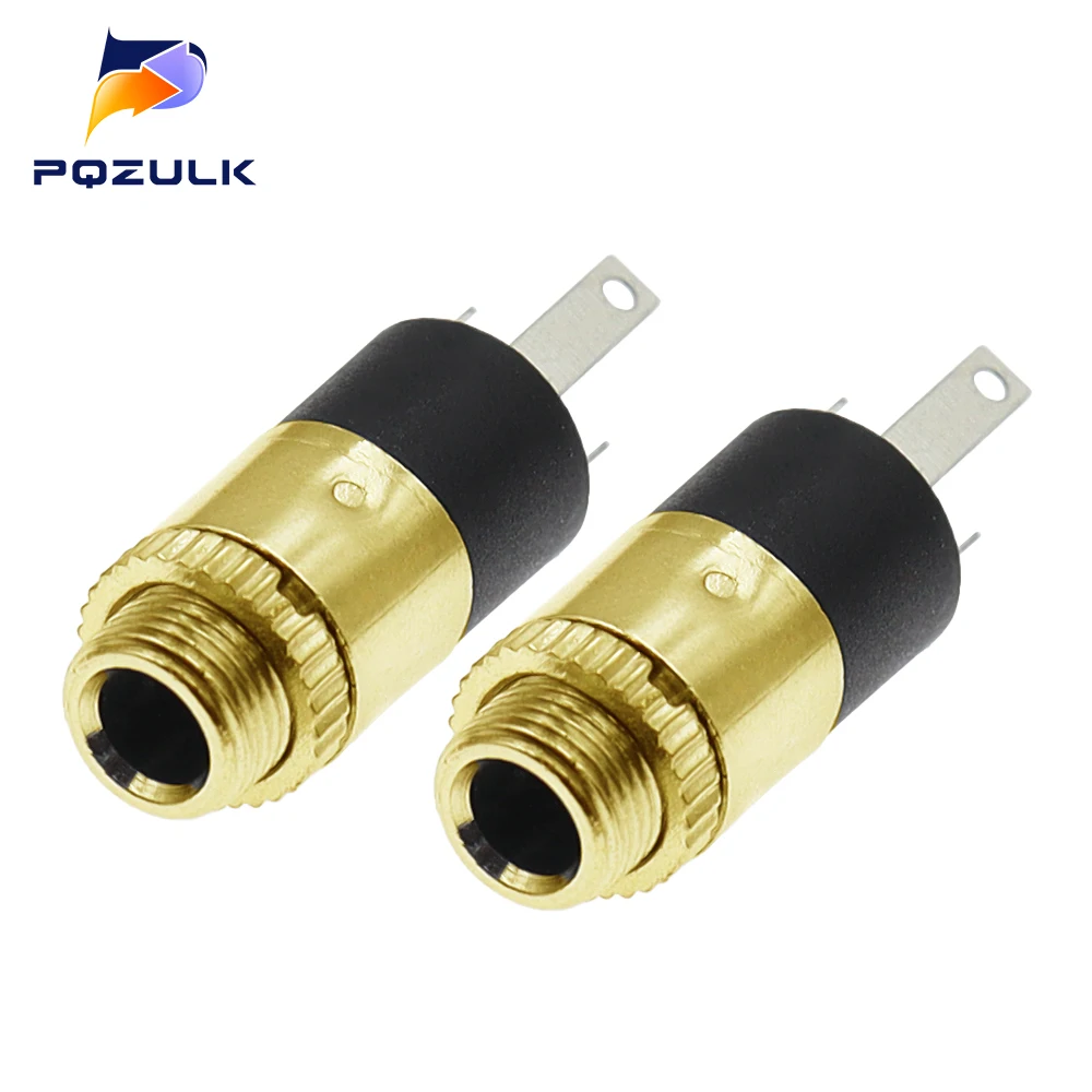 

100PCS 3.5MM cylindrical socket PJ-392 Stereo Female Socket Jack with Screw Audio Video Headphone Connector PJ392 GOLD PLATED