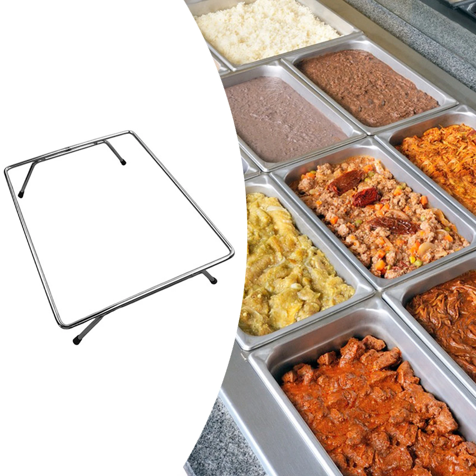 

Stainless Steel Chafing Wire Rack Buffet Stand Food Serving Tray Stand Wedding Birthday Party Catering Food Holder
