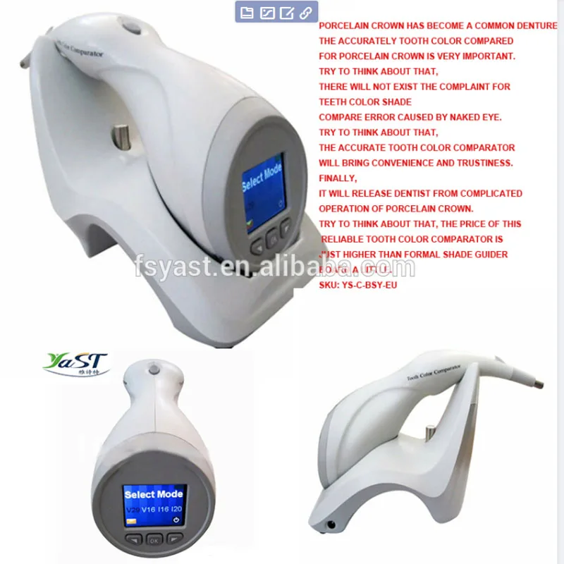 dental digital shade guide tooth color comparator / dental colorimeter