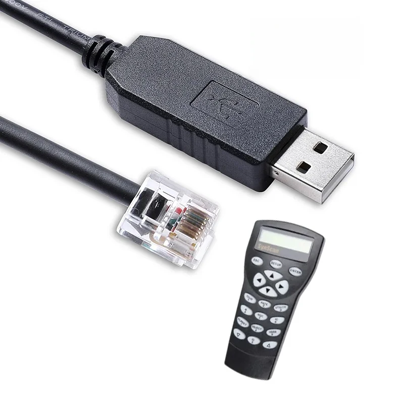 Kabel Skywatcher Synscan Hand Control PC Link PL2303GT USB RS232 do RJ12 6P6C do podłączenia komputera i aktualizacji oprogramowania HC — zdjęcie 2