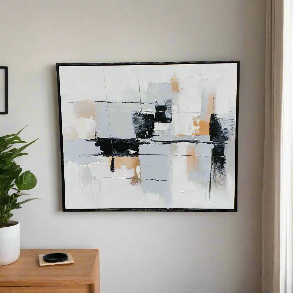 

Urban Echoes – Hand-Painted Oil on Canvas (20x24in) Gallery Wrapped with Frame