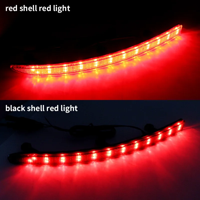 2PCS For VW Tiguan 2007 2008 2010 2011 2012 2013 2014 2015 2016 LED Car Rear light Bumper Reflector Lens Stop lamp Brake Lights