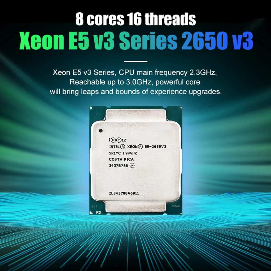 Used Original Xeon E5 2650 V3 Processor SR1YA 2.3Ghz 10 Core 105W Socket LGA 2011-3 CPU E5-2650V3 CPU For X99 Motherboard image 2