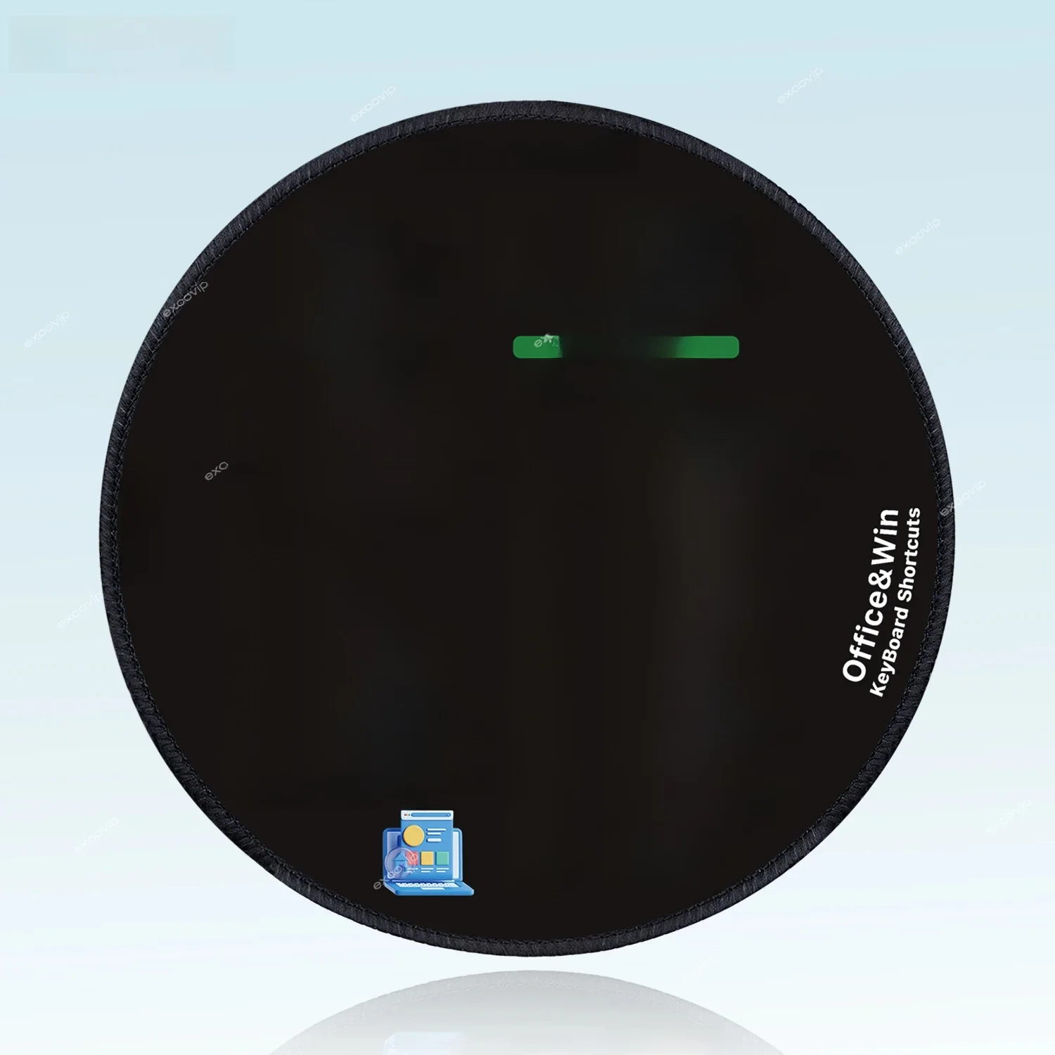 EXCO Shortcuts Mouse Pad for Excel Windows Office Round Mousepad Small with Stitched Edge Non-Slip Rubber Base for Laptop Home