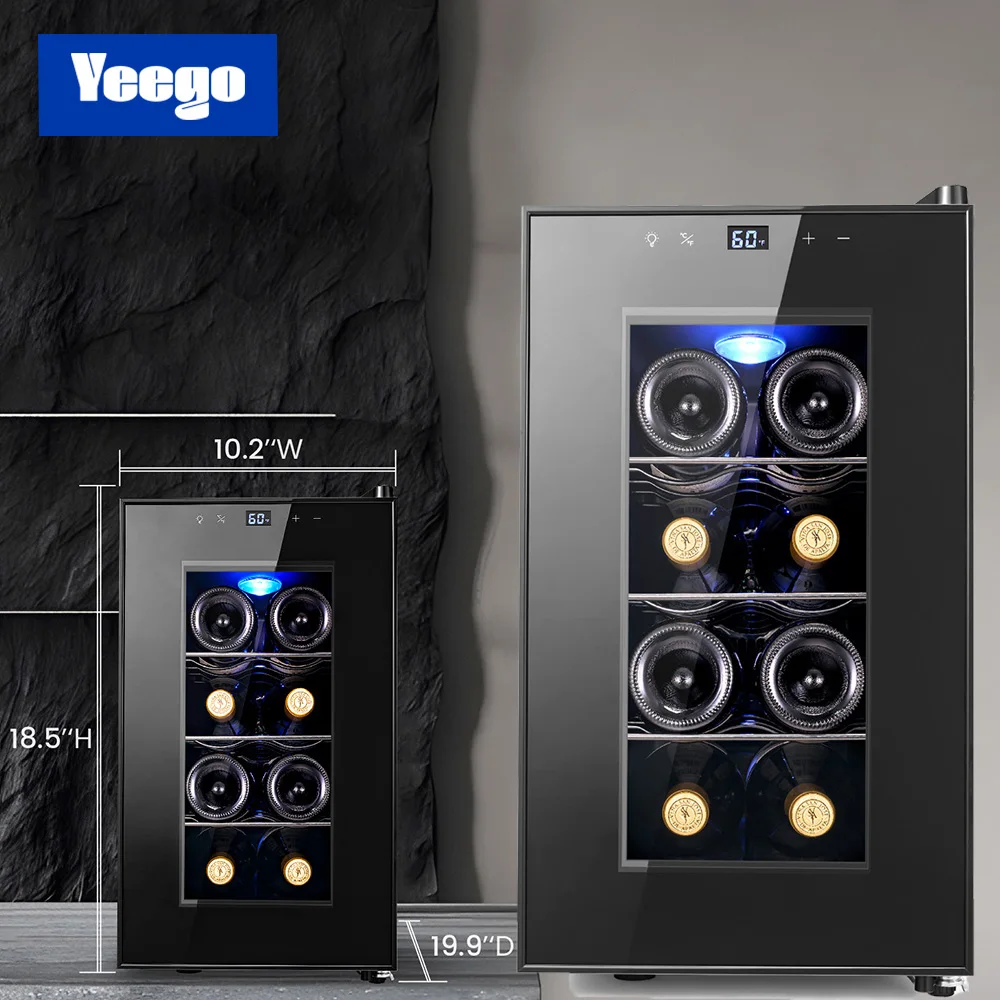 Yeego 0.88 Cu.ft Mini Wine Refrigerator - Stylish Wine Cooler Fridge with Precise Temperature Control Ideal Wine Fridge for Home