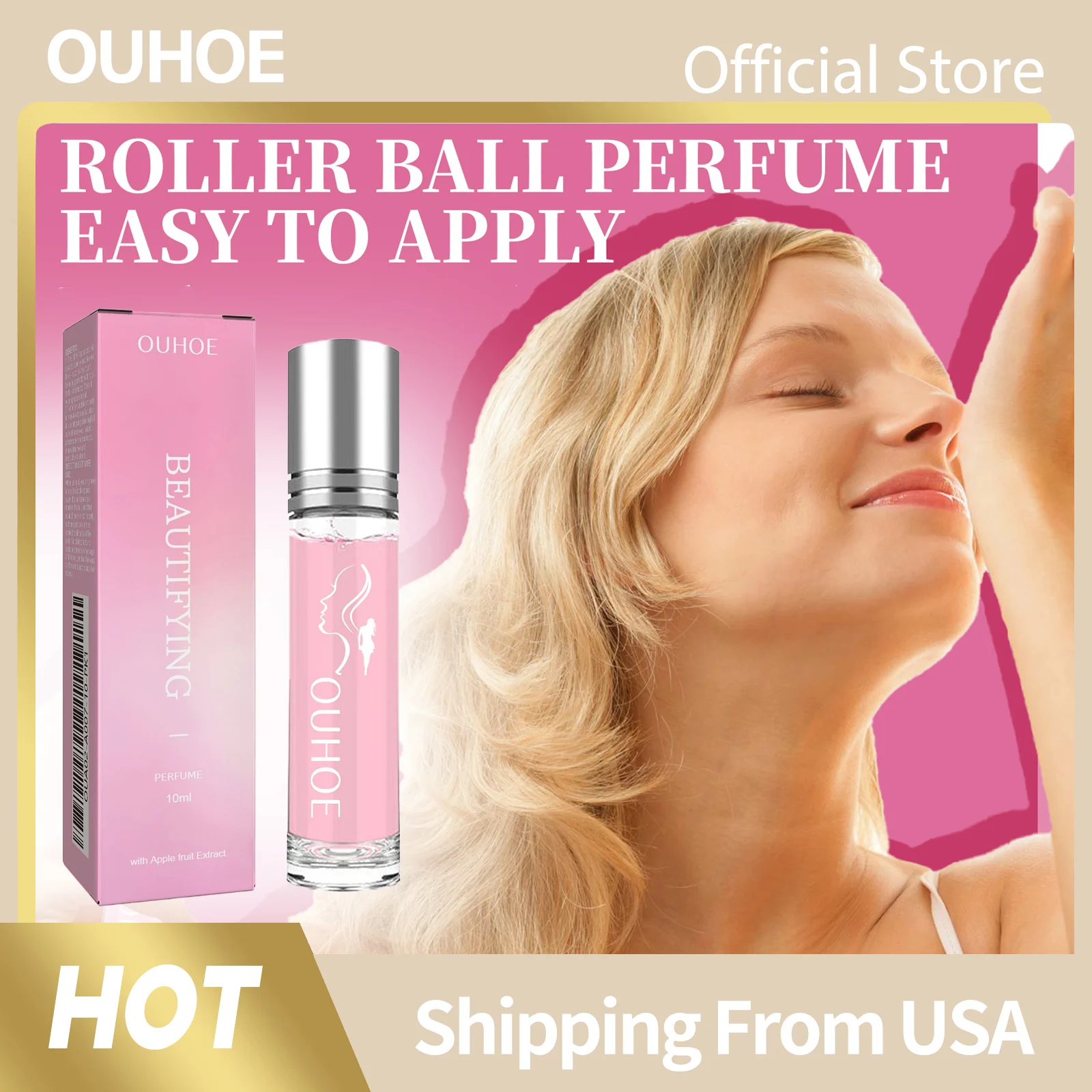 Ouhoe Perfume Portable Roll On Lasting Fragrance Enhance Personal Charm Guava Scent Daily Relax Mood Elegant Pheromone Perfume