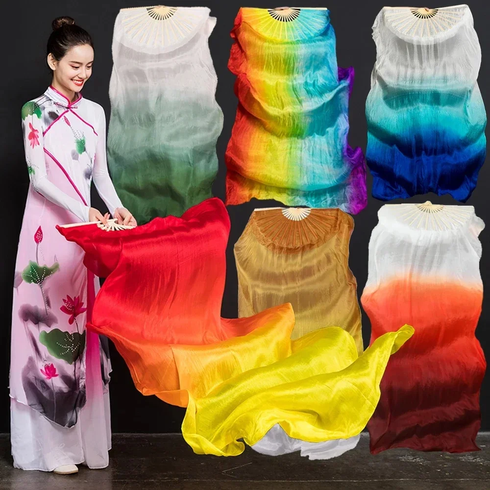Dzieci dorośli Hand Made kolorowe jedwab bambusowy płomienia taniec brzucha długi składany wentylator welony Art kolorowe fioletowy różowy darmowa wysyłka — zdjęcie 2