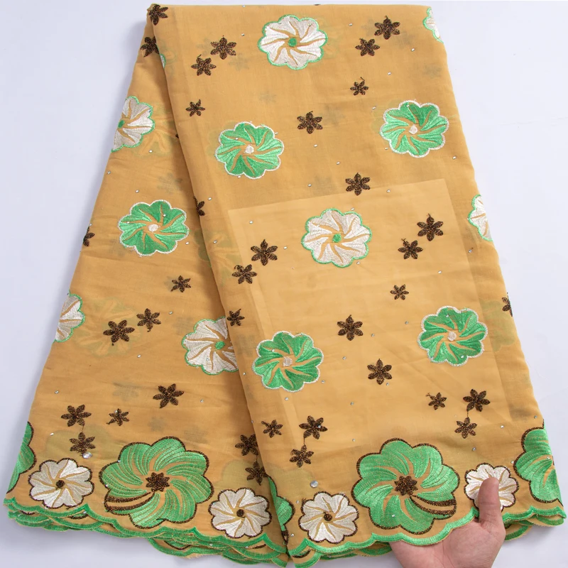 

SJD LACE Swiss Voile Lace In Switzerland 2024 Newest African Dry Lace Fabric with Stones for Women Wedding Party Dresses A3096