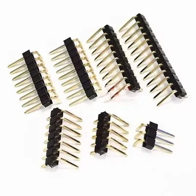 Skok 2.54mm jeden rząd zakrzywiona igła zginania pod kątem 90 stopni wtyczka złącze wcon 1*3/4/5/6/8/10/40P — zdjęcie 2